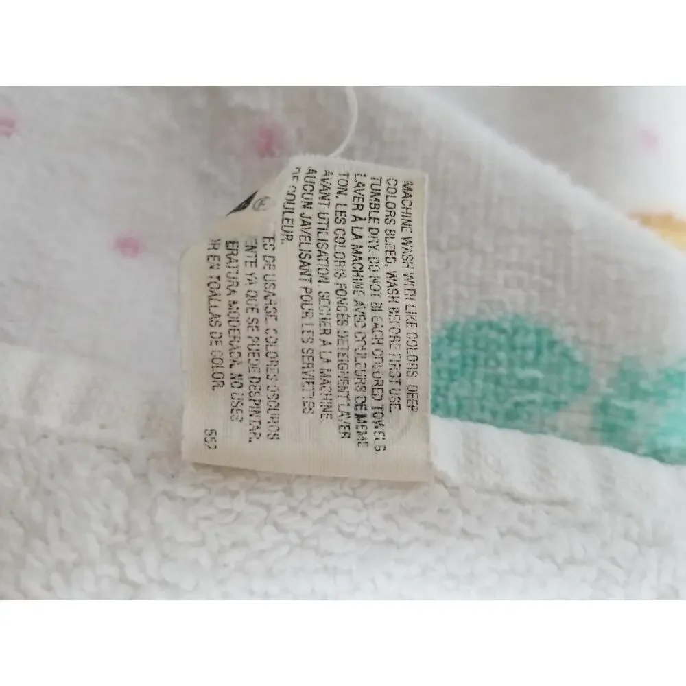 Vintage Franco 100% Cotton Barbie Towel Flower Bouquet Floral
